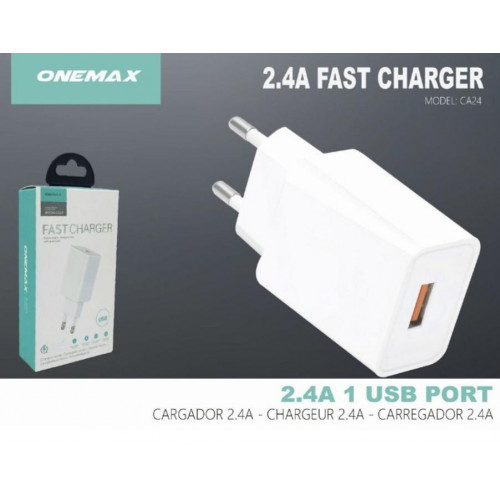 Cargador Onemax USB 2.4A Ultra Rápida...