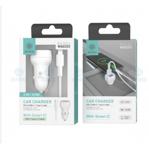 Cargador Ikrea para Coche con Cable...