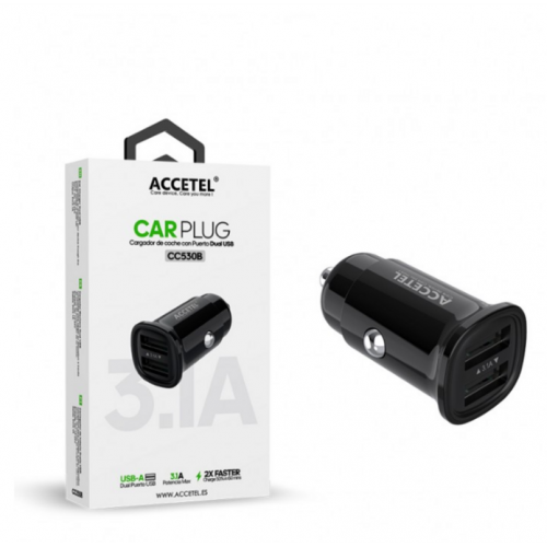 Cargador de Coche Accetel 3.1A USB...