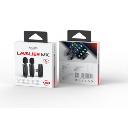 Micrófono Yesido Doble Lavalier...