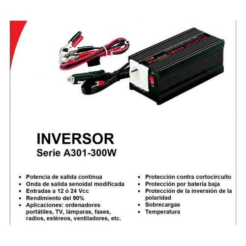 Inversor 300W 12V A 301 USB