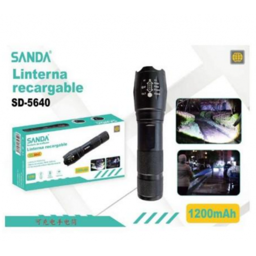 Linterna Sanda SD5640 Recargable 1200mAh
