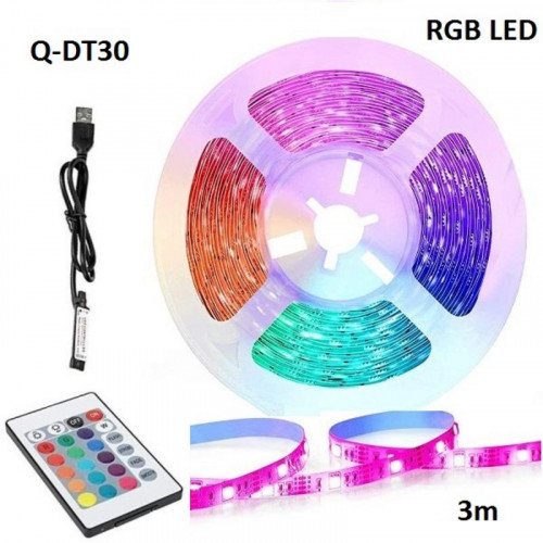 Tira de LED Andowl RGB de 3M USB con...