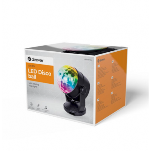 Bola de Discoteca LED Denver Negra...