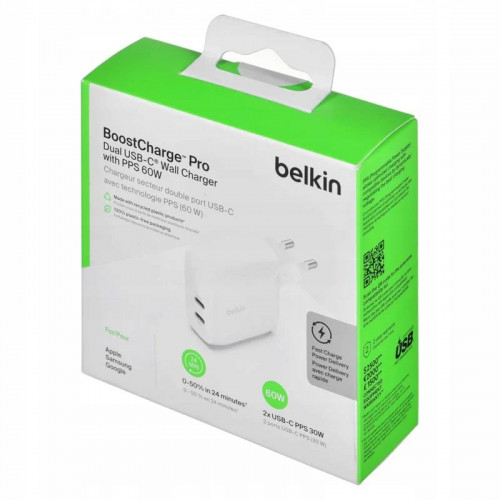 Cargador de Pared Belkin 30+30W Dual...