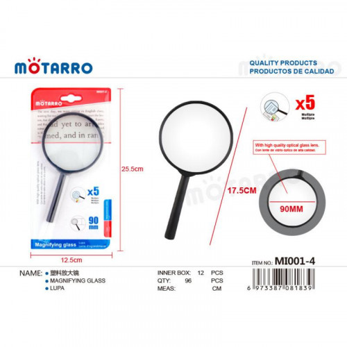 Lupa Motarro 90mm Negra (MI001-4)