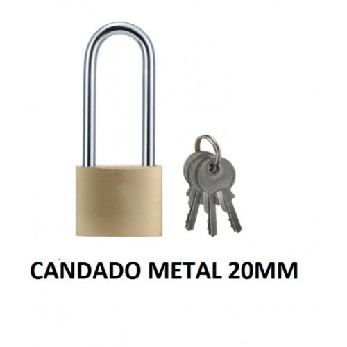 Candado Metal 20mm con Tres Llaves