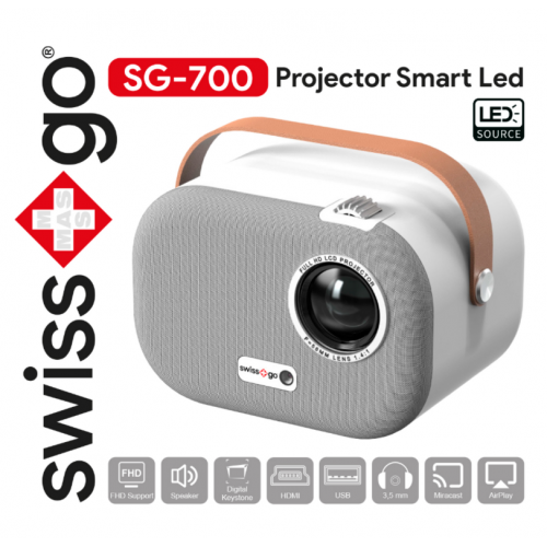 Proyector SWISS+GO 4K Miracast HDMI...