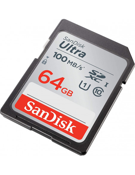 SanDisk Ultra SDHC Tarjeta de Memoria de hasta 100 MB/s, Clase 10 UHS-I,64 GB
