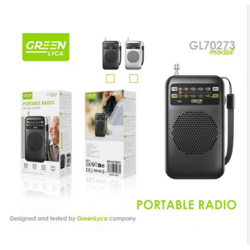 Radio Portátil Greenlyca FM/AM 2...