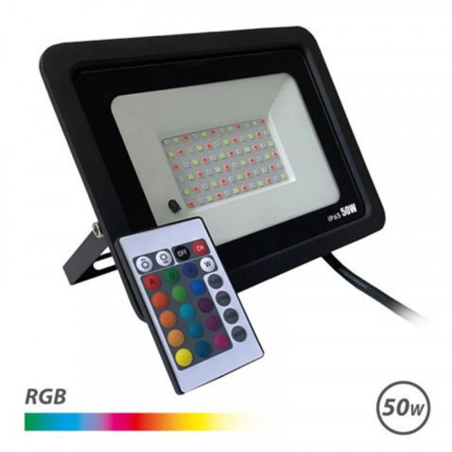 Foco LED RGB de 50W con Mando a...