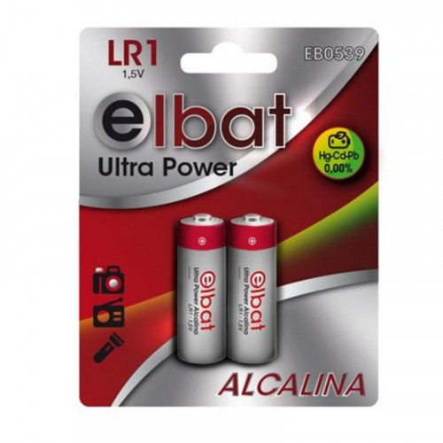Pilas Alcalinas LR1 Elbat, Pack de 2...