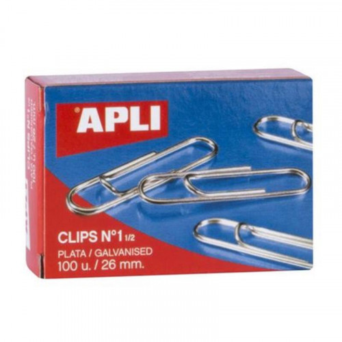 Clips Plateados APLI Nº1 y 1/2 (26...
