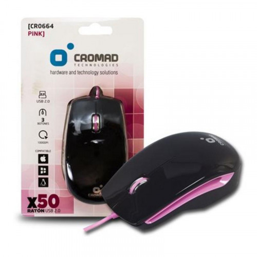 Ratón Cromad X50 USB con Cable Negro...