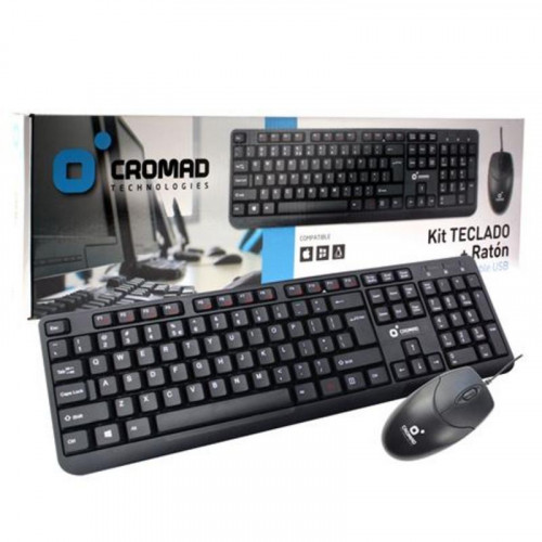 Kit Teclado + Ratón con Cable USB Cromad