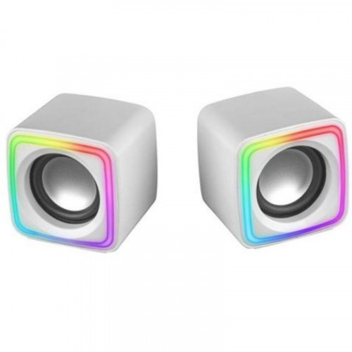 Altavoces PC 2.0 8W RGB Blancos...
