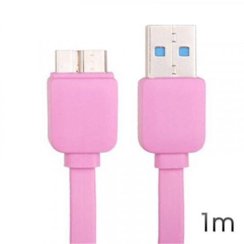 Cable USB 3.0 Plano Rosa de 1 Metro...