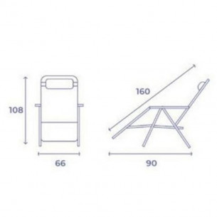 Tumbona Plegable Azul de... 2