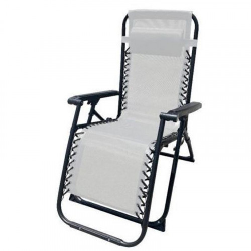 Tumbona Plegable Gris de Acero con...