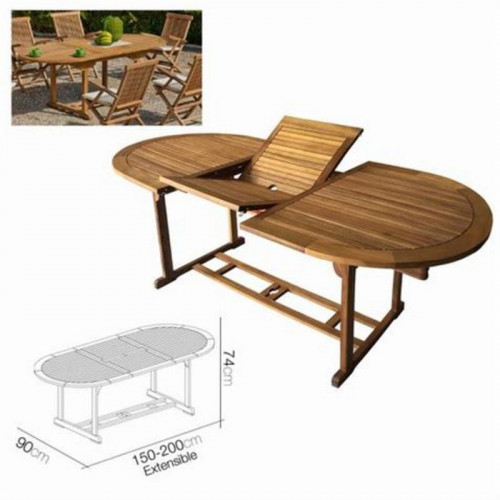 Mesa de Jardín Ovalada Extensible...