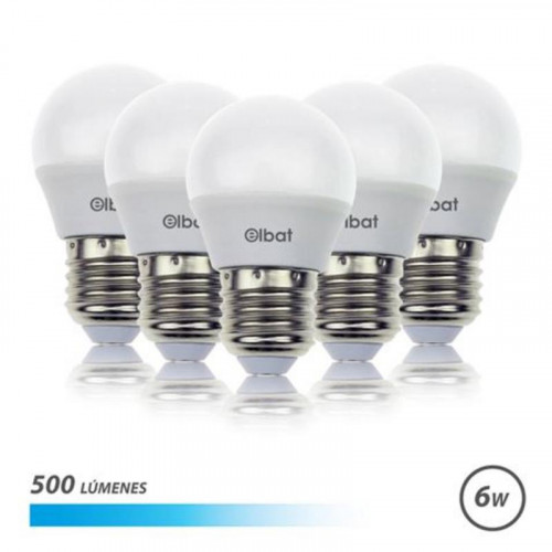 Pack de 5 Bombillas LED Elbat G45 E27...