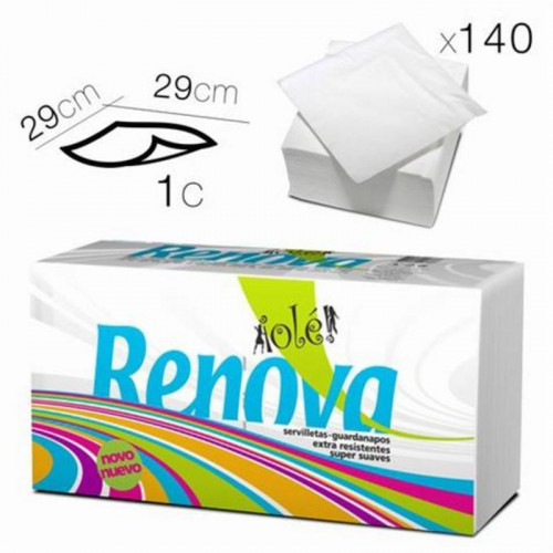 Servilletas Blancas Renova 29x29 cm,...