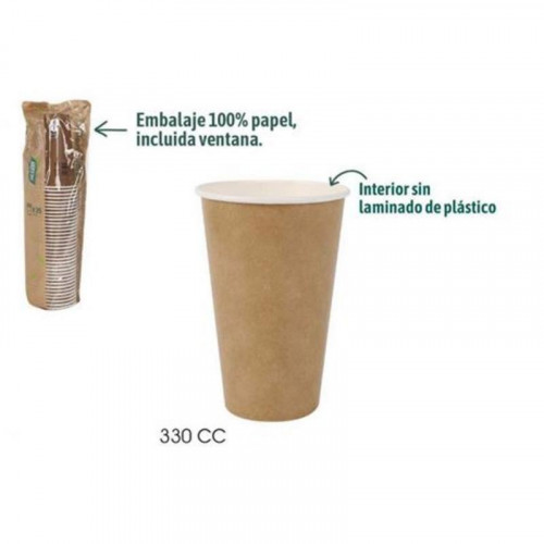 Set de 35 Vasos de Cartón Kraft Algon...