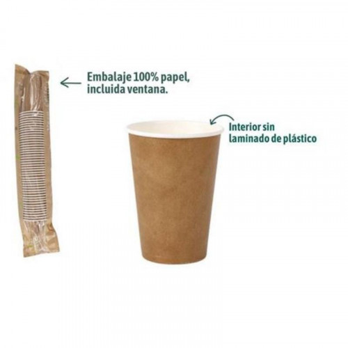 Set de 45 Vasos de Cartón Kraft Algon...