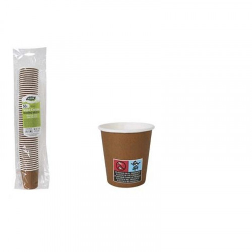 Set de 50 Vasos de Cartón Marrón de...