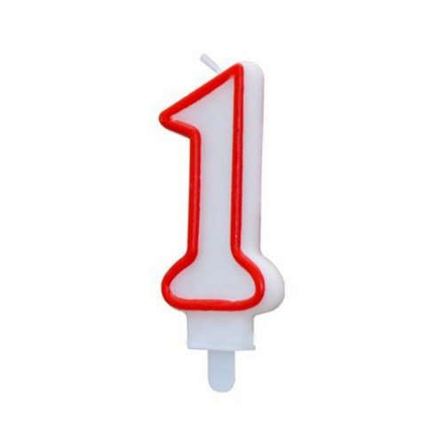 Vela Blanca y Roja Número 1 Algon...