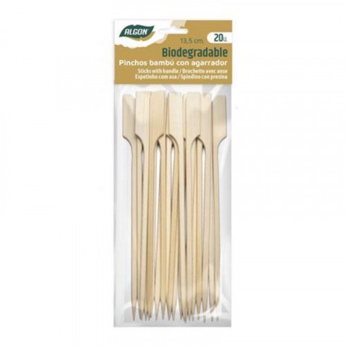 Pack de 20 Pinchos de Bambú Algon con...
