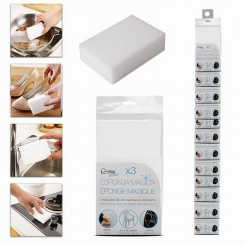 Pack de 3 Esponjas de Limpieza Mágica...