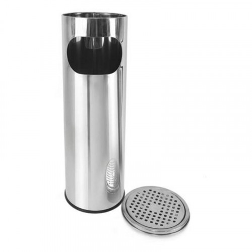 Papelera con Cenicero de Acero...