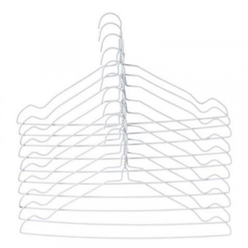 Set de 10 Perchas Metálicas Blancas...