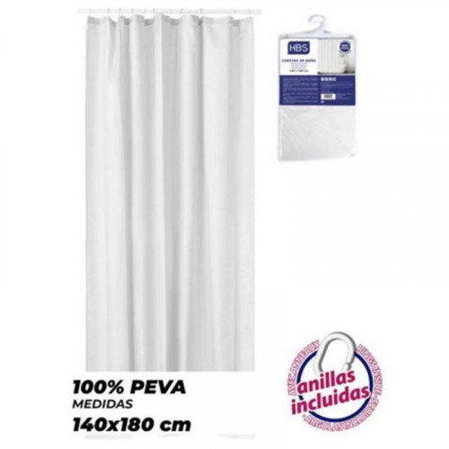 Cortina de Baño HBS Blanca 140x180 cm...