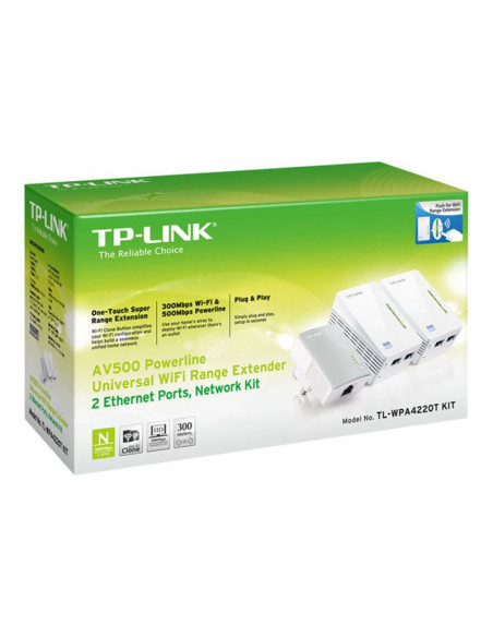 Tp-Link WPA4220T Kit 3 Unidades Power Line Wifi Range