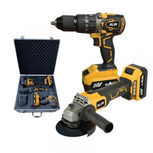Pack Taladro Percutor 20V y Amoladora...