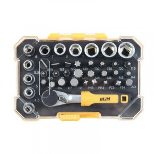 Juego de Carraca, Vasos y Puntas 1/4"...