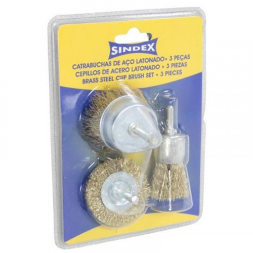 Juego 3 Cepillos de Acero Latonado...