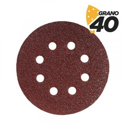 Pack de 10 Lijas de 125mm Grano 40...