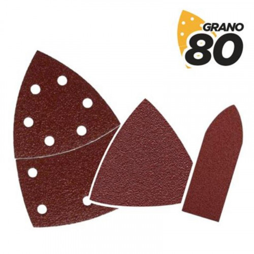 Set de 9 Lijas Grano 80 con Velcro...