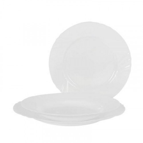 Vajilla 12 Piezas Redonda Blanco Opal...