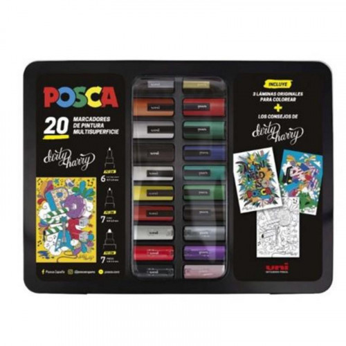 Maleta Metálica con 20 Marcadores con...