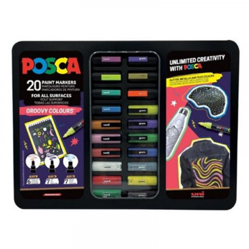 Maleta Metálica POSCA con 20...