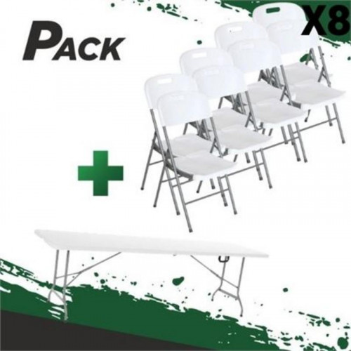 Conjunto Mesa de Resina Plegable...