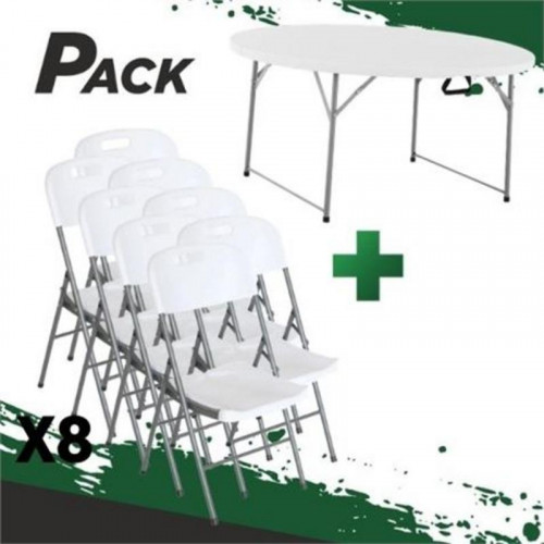 Mesa de Resina Redonda Plegable...