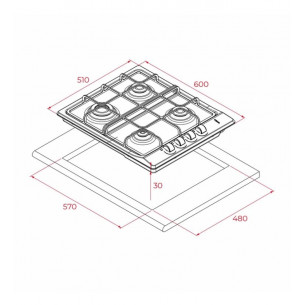 Placa Teka E/60.3 40 de Gas... 2