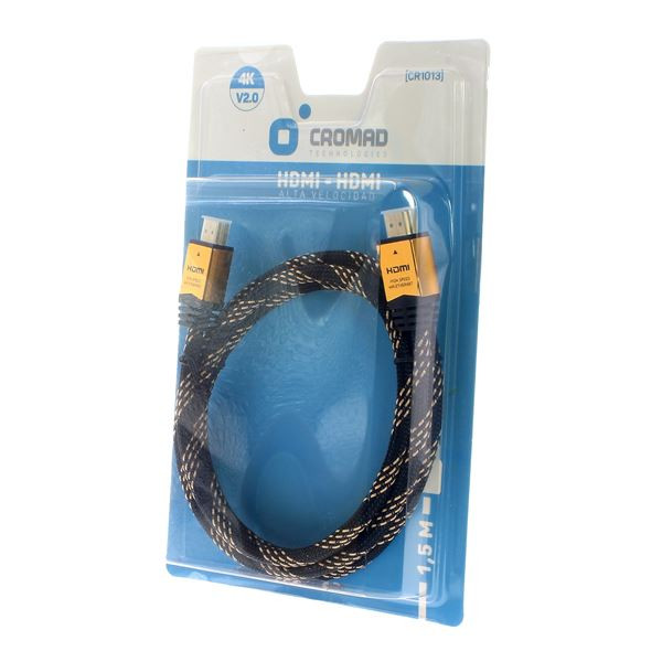 CROMAD CABLE HDMI 1.5 METROS V2.0 4K BLISTER