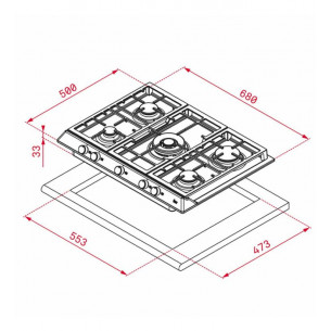 Placa de Gas Teka EX 70.1... 2