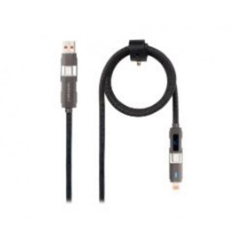 Cable Nanocable USB-C 2.0 + USB-A/M a...